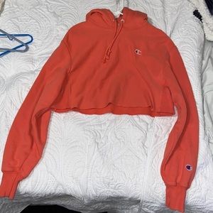 cropped champion hoodie